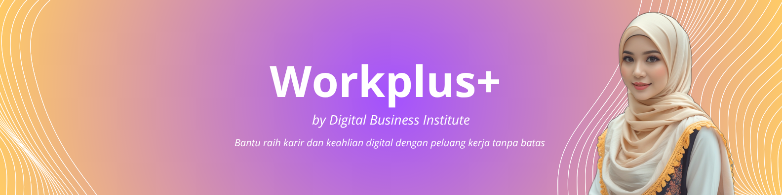 Biru dan Putih Modern Pop Student LinkedIn Banner